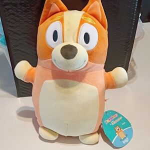 Squishmallows Original Bluey 10-Inch Bingo HugMees plush toy. 